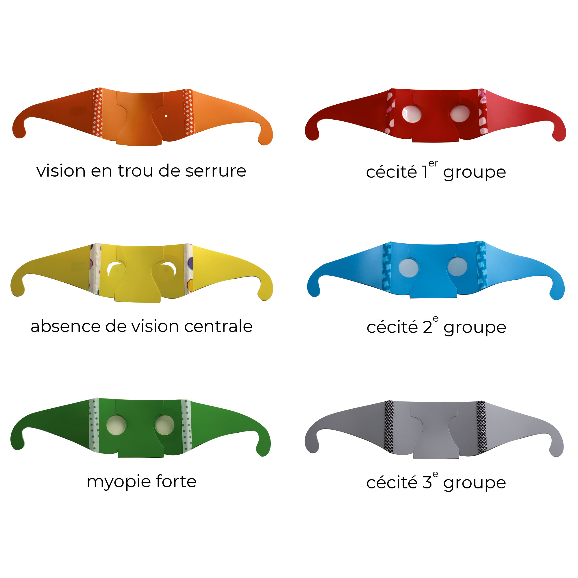 Kit de 6 lunettes de simulation - Les Doigts Qui Rêvent