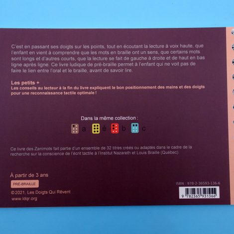 Quatrième de couverture du petit livre des Zanimots : L le livre des p'tits Lapins