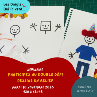 Participez au double défi dessins en relief